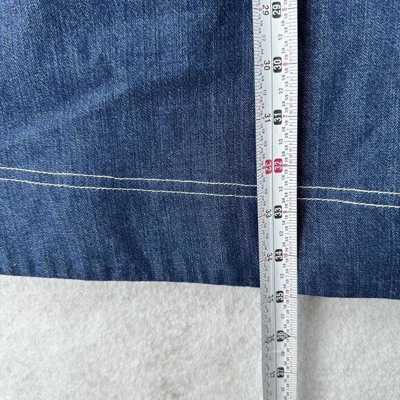 J Jill Denim Shift‎ Shirt Dress Womens SMALL Blue Jean Cotton Patch Pockets - Picture 6 of 8